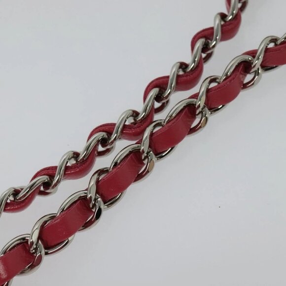 CHANEL Wicker Vanity Chain Shoulder Bag Rattan 2way Pink Silver CC Auth 114200AM - Picture 10 of 16